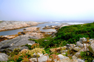 Yarmouth Nova Scotia rocks on shoreline
