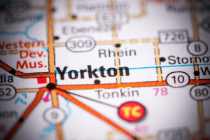Yorkton Saskatchewan pin on a map